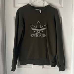Olive green, Adidas crewneck